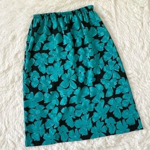 Bright Turquoise Silky Skirt